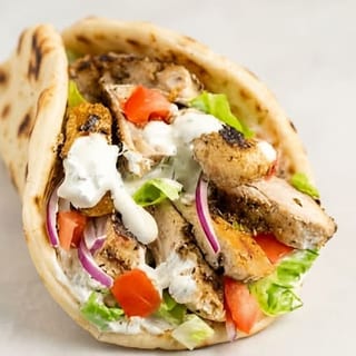 Grilled Chicken Sandwich on Naan