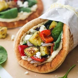 Veggie Sandwich on Naan