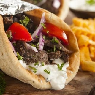 Gyro Sandwich on Naan